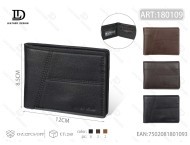 Portafoglio da Uomo in Vera Pelle, Stile Minimalista, Pieghevole Corto, Idea Regalo ART-18010 - Product Image 1