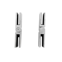Accessoires de garde-corps d'escalier en acier inoxydable réglables à 360 degrés, supports de verre et clips de verre