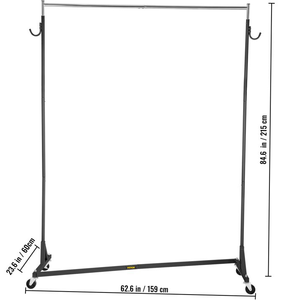 Chiều Cao Có Thể Điều Chỉnh Cán Z May Giá Mạnh Mẽ Thép Z Cơ Sở Quần Áo Giá W/Có Thể Khóa Bánh Cho Nhà Cửa Hàng Quần Áo Hiển Thị - Product Image 4