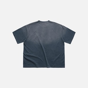 Camiseta The Tower Vintage Ombre Blue Boxy, de Algodón Suave, con Estampado Gráfico Artístico, Estilo Urbano, Unisex - Product Image 3
