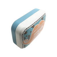 Boîte carrée en métal de savon personnalisé sérigraphiée emballage cadeau en fer de savon pour produits ménagers