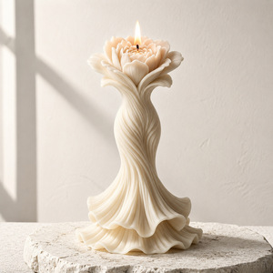 3D Fishtail Flower <b>Silicone</b> Mold DIY Handmade Aromatherapy Candle Mold for Home Craft Candle Making - Product Image 3