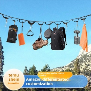 <span class=keywords><strong>Tendedero</strong></span> para acampar al aire libre de 19 anillos con cordón de tienda Almacenamiento de embarque para senderismo Mochila Camping Essential - Product Image 3
