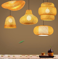 Luminaire suspendu design moderne, lampes de salle à manger, lampe suspendue en bambou, lustre pour table à manger, salon