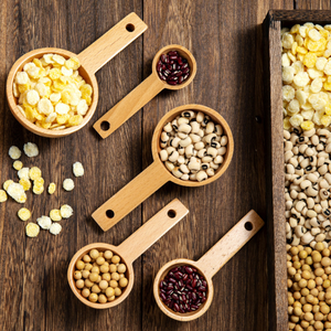 Juego de <span class=keywords><strong>cuchara</strong></span> medidora de madera de haya para cocina, <span class=keywords><strong>cuchara</strong></span> medidora de <span class=keywords><strong>gramos</strong></span> para hornear - Product Image 4