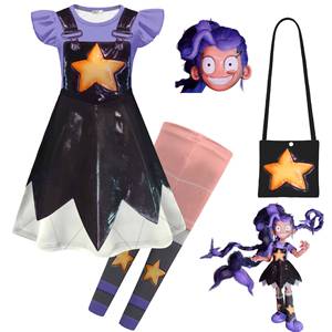 Ensemble de costumes de cosplay pour enfants HP Kids TV Movie avec jupe à volants et manches courtes, tissu en soie de lait - Product Image 6