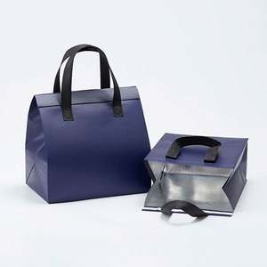 Bolsas de Picnic Personalizadas para Entrega de Comida y Café, Bolsas Desechables Autoadhesivas de Tela No Tejida, Bolsa Refrigerante Portátil Naranja para Llevar - Product Image 6