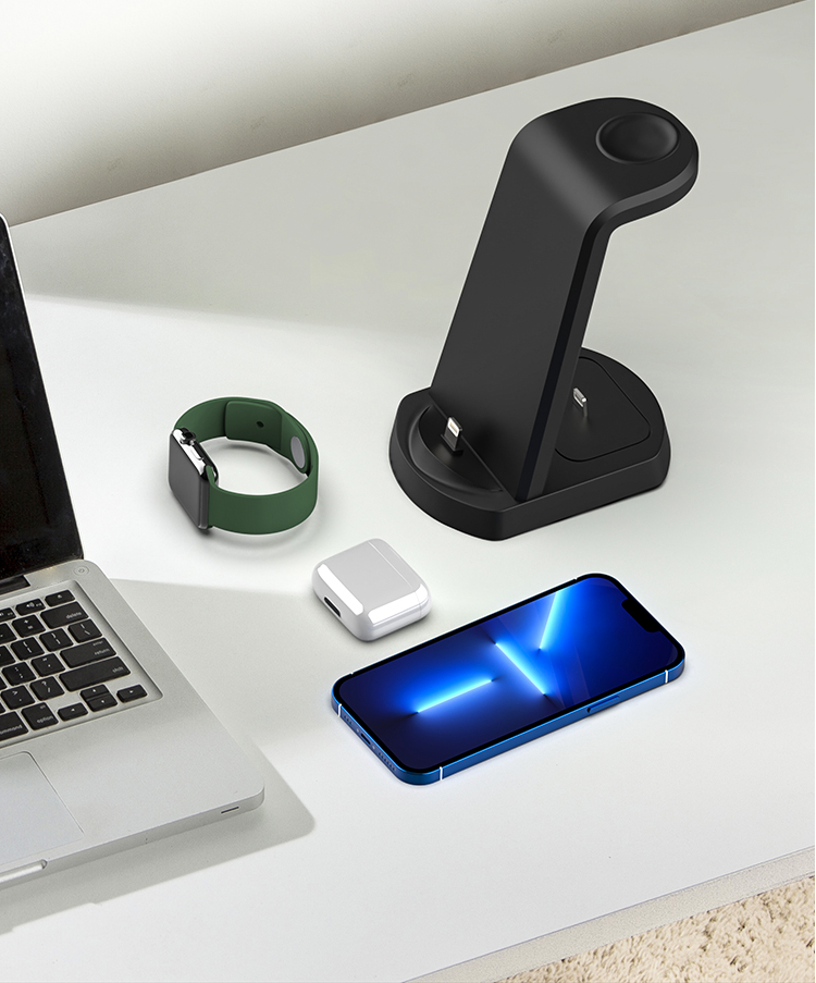 Hot Sale 3 In 1 Wireless Charger Stand Phone Holder 15w 3 In1 Wireless Charger