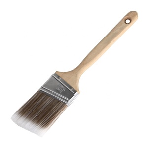 High Quality White Black PET Filaments Angle Sash Paint <b>Brush</b> Set Industrial & DIY Grade Customizable OEM Support Wooden Handle - Product Image 6