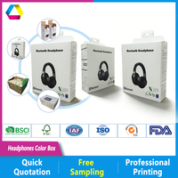 Boîte d'emballage extérieure pour casque Bluetooth, électronique numérique 3C, logo personnalisé, carton imprimé en couleur, portable, étanche, haut de gamme