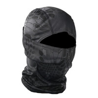Masque de protection tactique vert, entraînement, chasse, cyclisme, CS, Camouflage, imprimé, Bandana, 1 trou, cagoule, Ski