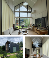 Casas Prefabricadas de Diseño Europeo para Negocios, Doble Capa, Resistentes al Fuego, Hotel de Lujo, Villa Prefabricada Móvil, Estilo Escandinavo, Apartamento en el Parque