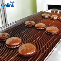 Machine d'enrobage automatique au chocolat pour la production de biscuits, gaufrettes, cookies et pralines