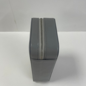 Boîtes de rangement pour bijoux à fermeture éclair personnalisées les plus populaires pour femmes, étuis de voyage de luxe haut de gamme en cuir PU croisé - Product Image 5