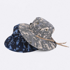 Chapeau Bob en Coton Premium Camouflage avec Protection Solaire UPF, Respirant, Sangle Mentonnière Ajustable pour Activités de Plein Air, Prêt pour Logo Personnalisé - Product Image 4