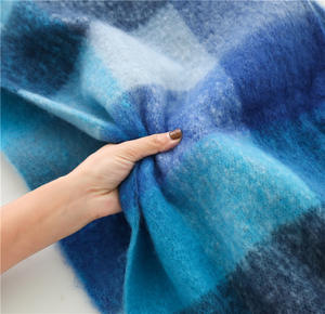 وشاح منقوش من الصوف الصناعي للشتاء العصري للنساء-كتلة ملونة دافئة ناعمة سميكة التفاف شال كبير الحجم لفصل الخريف والطقس البارد - Product Image 4