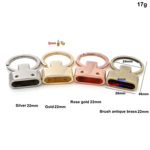 Accessori per borsa artigianale all'ingrosso con Logo portachiavi con supporto per cintura con fibbia a campana in pelle artigianale in metallo portachiavi - Product Image 5