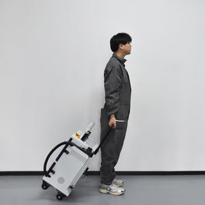 Macchina Portatile per Pulizia <span class=keywords><strong>Laser</strong></span> a Fibra Impulsata da 200W 300W 500W per Rimozione di Vernice, Ruggine, Olio e Graffiti da Legno e Metallo - Product Image 6