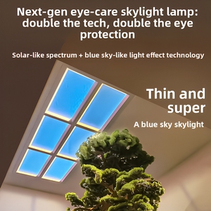 Panel de Luz LED Inteligente Ultrafino de Aluminio, Simulación de <span class=keywords><strong>Cielo</strong></span> <span class=keywords><strong>Azul</strong></span>, Luz Natural Integrada, con Aplicación Tuya y Control Remoto por Wifi - Product Image 3