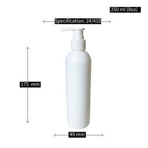 Bouteille ronde cylindrique blanche en HDPE de 2 oz, 3 oz, 4 oz, 6 oz, 8 oz, 10 oz, 16 oz pour shampoing et lotion - Product Image 5