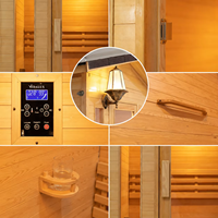 Sauna à vapeur extérieur en bois massif pour 2 personnes pour jardin