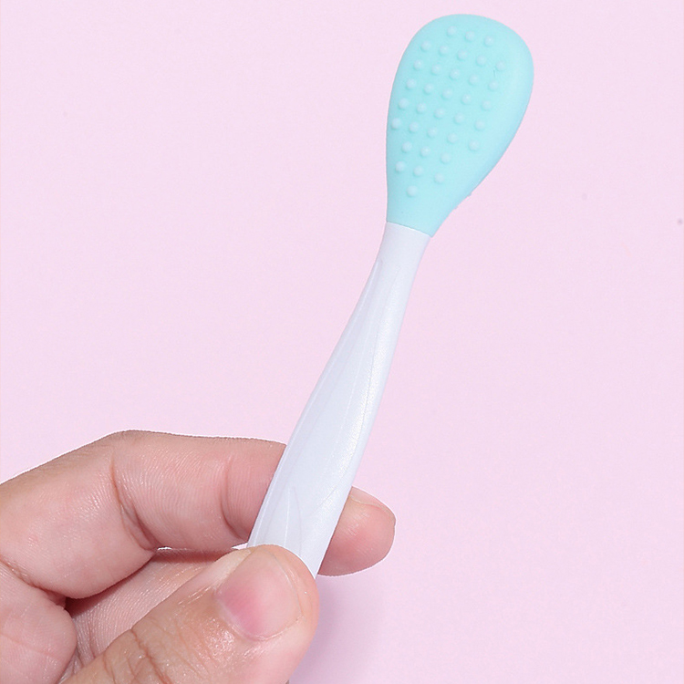 Wholesale Multi Functional Double Side Silicone Facial Clean Remove Blackhead Nose Brush Custom Lip Exfoliate Scrubs Brush C0376