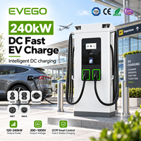 Borne de recharge pour véhicules électriques EVEGO, commerciale, OCPP, à poser au sol, CCS1/CCS2, Ethernet, Wifi, 4G, 240 kW, double pistolet, nouvelle, IP55, DC