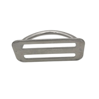 Boucle coulissante en acier inoxydable pour sangle à anneau en D, quincaillerie marine, ajusteur d'anneau en D pour ceinture de plongée, sac à dos et sangle de voile