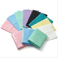Bavette dentaire jetable Hibosk colorée 3 plis, imperméable et absorbante, pour soins bucco-dentaires et hygiène personnelle