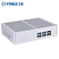 YINGCHI Factory Pricefanless Desktop Computer I3 4005U 5005U I5 4200U 5200U I7 4500U Win10 Home Office Mini PC
