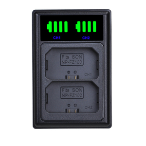 NP-FZ100 FZ100 LED USB 2พอร์ตสำหรับชาร์จ <span class=keywords><strong>Sony</strong></span> Alpha 9, A9, A9R, A9S, A7R <span class=keywords><strong>Mark</strong></span> <span class=keywords><strong>3</strong></span> III, <span class=keywords><strong>A7</strong></span>, BC-QZ1, กล้อง ILCE-7RM3 - Product Image 3
