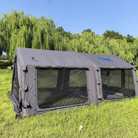 Tente de camping gonflable portable de luxe moderne Oxford imperméable à ouverture rapide automatique 17m² 2 pièces extensible multicolore