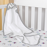 Serviette de bain pour bébé, vêtement confortable et doux, couverture portable, serviette, 100%