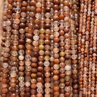 Rhodonite naturelle rouge Tourmaline noire facette ronde grenat africain turquoise perles en vrac