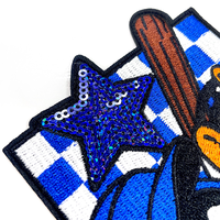 Patch thermocollant brodé écologique sur le thème du baseball, motif chauve-souris, gant, casque, pour la décoration de vêtements, vestes, chapeaux, sacs, DIY