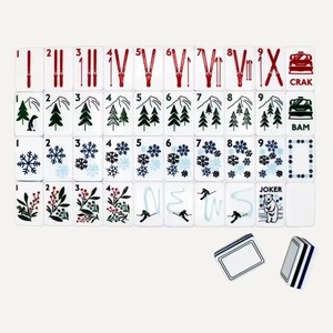 Jeu de Mahjong Américain 160 Tuiles Multicolores en Acrylique 5 Couches Gravées <span class=keywords><strong>Casse</strong></span>-<span class=keywords><strong>Noisette</strong></span> Arbre de Noël Cadeau de Fête Vente en Gros - Product Image 1