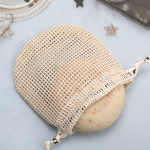 Sac en coton à cordon de serrage avec logo personnalisé imprimé, nouvelle conception, haute qualité, promotion, pour savon, bijoux, cosmétiques, pochette en coton à mailles - Product Image 4