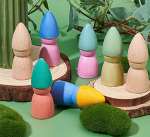 Figurine de poupée en bois de hêtre naturel sculpté, à peindre soi-même, non finie, décoration de bureau, artisanat en bois, ornement pour enfants - Product Image 5