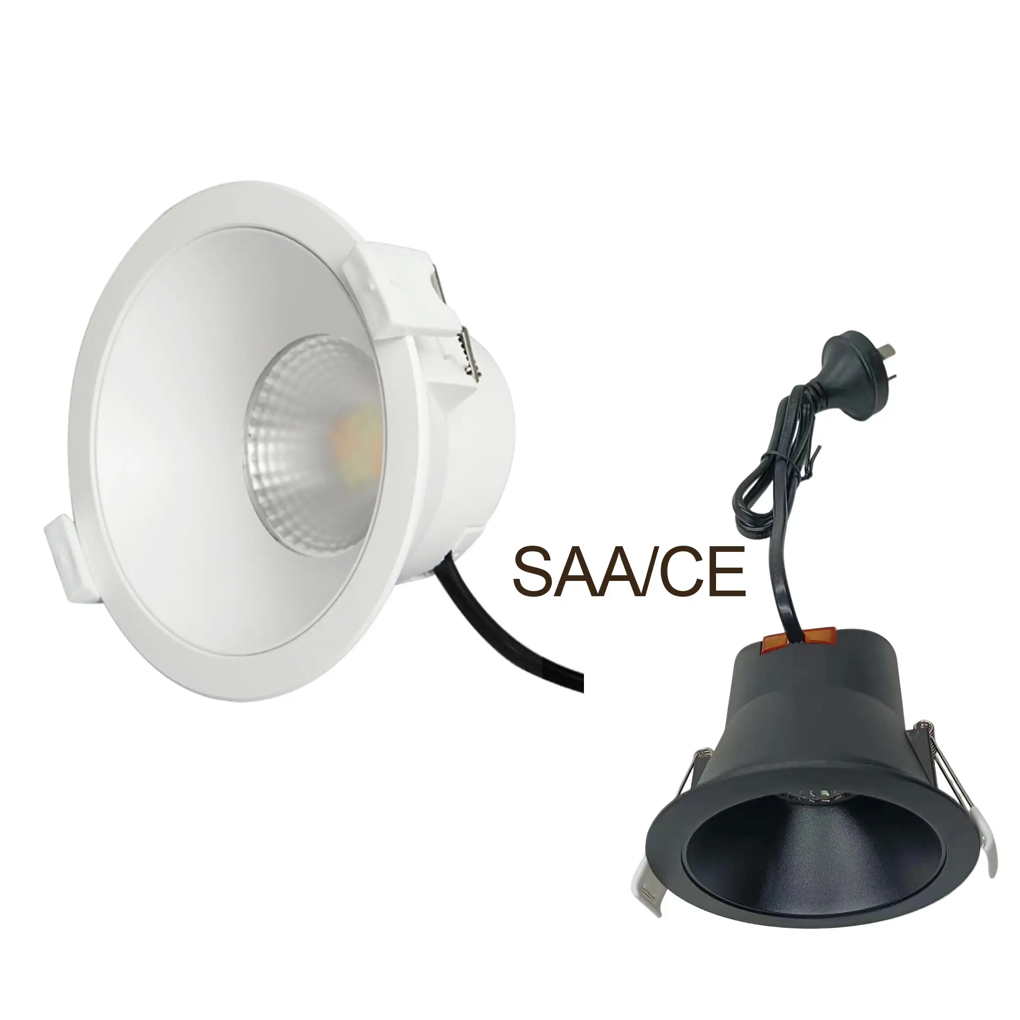 SAA Australie standard dimmable tri couleurs cct réglable anti-éblouissement encastré led lumière pour hôtel commercial