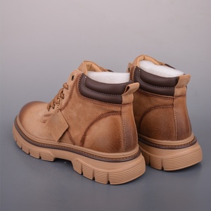 Botas de Diseño Personalizadas con Forro de Cuero, Cómodas y Antideslizantes, Botas de Senderismo con Cordones para Hombre - Product Image 2