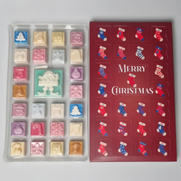 Boîte de calendrier de l'avent personnalisée vide pour cire fondante de Noël, luxe, 24 jours, emballage parfumé, matériaux recyclés, réutilisable, écologique