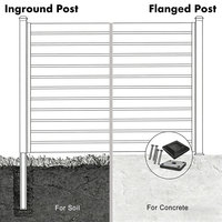 Paneles de Cerca Modulares de Aluminio con Listones Horizontales, Resistentes a la Oxidación, con Recubrimiento en Polvo RAL, Color Personalizado, Pantalla de Privacidad para Jardín y Patio
