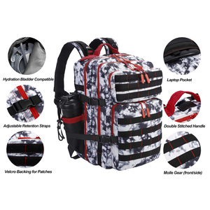 Mochila de Moda para Hombre, Impermeable, Resistente a los Rayos UV, Negra, de Lona, Estilo Militar, 45L - Product Image 4