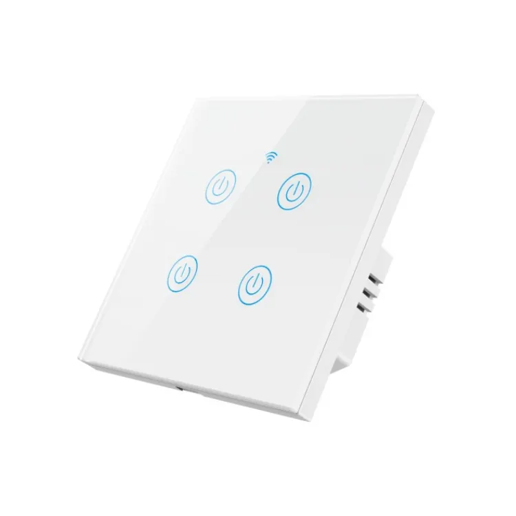 TUYA WiFi Smart Touch Switch 1/2/3/4 Gang 110-250V Smart Life Wall Button Smart Light Switch Alexa Google Smart Home Assistant