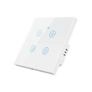 TUYA WiFi inteligente Interruptor táctil 1/2/3/4 banda de 110-250V de vida inteligente pared botón inteligente interruptor de luz Alexa Google Smart casa asistente