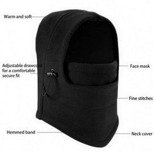 Nouvelle Casquette Tendance Chaude Hiver Homme Femme Chapeaux Imperméables Polaire Thermique Cagoule Cache-cou à Capuche Écharpes de Randonnée - Product Image 4