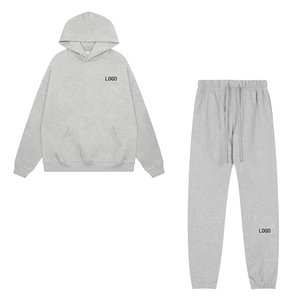 Set Felpa con Cappuccio e Pantaloni Tuta Unisex in Cotone con Logo ESS, Qualità 1:1, Prezzo di Fabbrica, Stile Casual High Street - Product Image 3