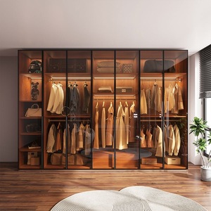 Produttore di <span class=keywords><strong>Armadi</strong></span>, Sistema di Cabine Armadio Personalizzato Moderno e Lussuoso in Legno Melaminico a Forma di U per Camera <span class=keywords><strong>da</strong></span> <span class=keywords><strong>Letto</strong></span> - Product Image 2