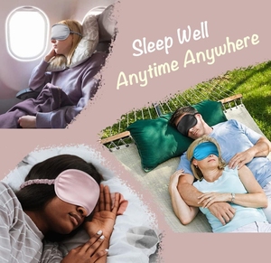Máscaras de Ojos de Seda Natural Pura con Logotipo Personalizado, con Correa Ajustable, Máscara de Dormir para Viajes, Siesta y Noches de Sueño - Product Image 5