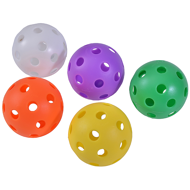 Su misura Coperta Pickleballs Perforato Flusso D'aria di Plastica Vuota Softballs Formazione Sfera di Pratica di Baseball per Lo Sport di Formazione